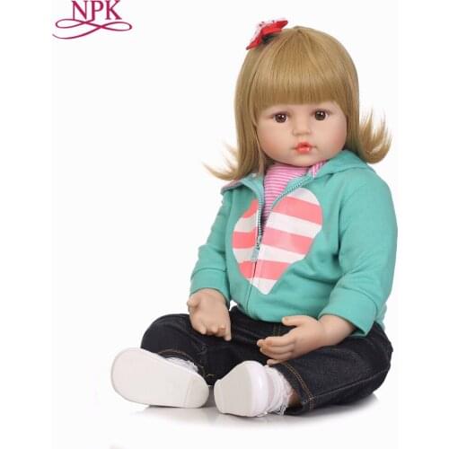 NPK Bebes Reborn doll 55CM silicone doll Girl Reborn Baby Doll Toy Lifelike Newborn Princess victoria Bonecas Menina for kids
