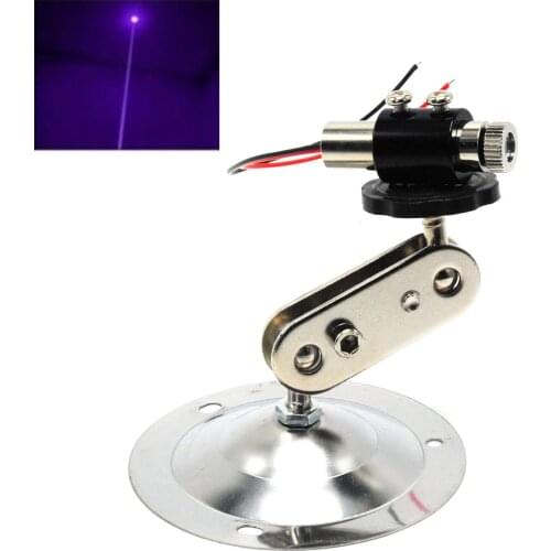 Adjustable Focus 405nm 50mw Blue-violet Laser Diode Module with Universal Heatsink Bracket