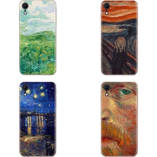 TPU Capa Cover Case Van Gogh Oil Painting For HTC Desire 530 626 628 630 816 820 830 One A9 M7 M8 M9 M10 E9 U11 U12 Life Plus