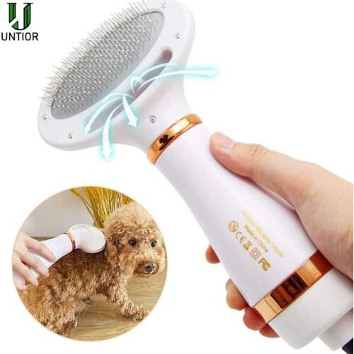 UNTIOR Dog Cat Hair Remover Brush 2 In 1 Pet Hair Dryer Pet Dog Cat Comb Hair Removal Comb Pet Fur Cleaner Pet Grooming Supplies