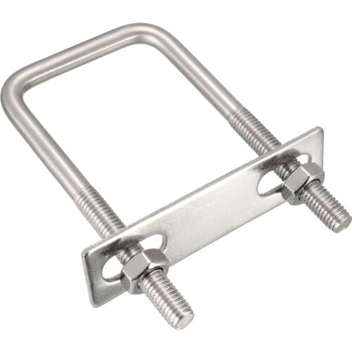 Uxcell U-Bolts Inner Width 304 Stainless Steel with Nuts Frame Straps Parts M8 50mm 1Pcs