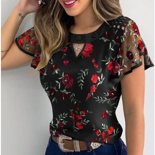 Hirigin Women Mesh Sheer Blouse See-through Puff Long Sleeve Blouse Fashion Pearl Transparent Shirt Female Blusas Autumn Tops