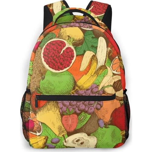 Women Backpack Kids School Bag for Teenage Girls Bright Juicy Fresh Fruits Female Laptop Notebook Bagpack Travel Back Pack 2021