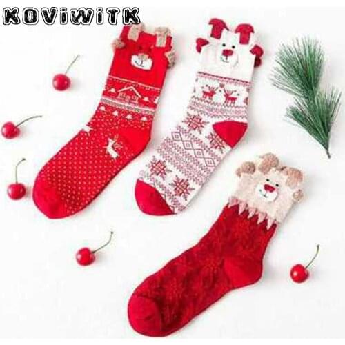 Winter 2019 Fashion thermal black stripe short women sock Christmas sports sox Cute Female warm harajuku cotton zebra pattern