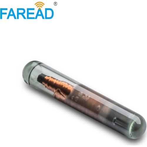 X80pcs 1.4*8mm 134.2KHz Pet ID EM4305 microchip chip transponder small size coding ICAR number for pet fish livestock management