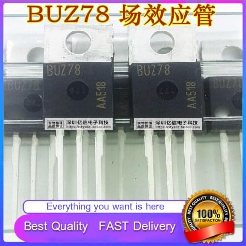 10Pcs/Lot New Original BUZ78 Field Effect Transistor TO-220 800V1.5A Good Quality