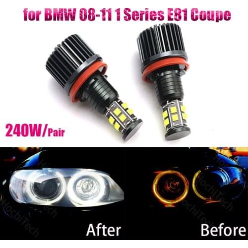 120W 6000K white H8 LED Angel Eyes Led Marker Lights for BMW 2008-2011 1 Series E81 Coupe