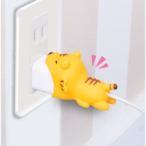 20pcs cute cartoon big animal charger bite cable protector cargador for iphone USB charger cord wire protection free shipping
