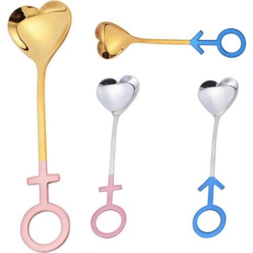 2021 Wide Application Coffee Spoon Heart Shape Mirror Polish Stainless Steel Mirror Polish Dessert Girls Mirror Ice Cream Spoon