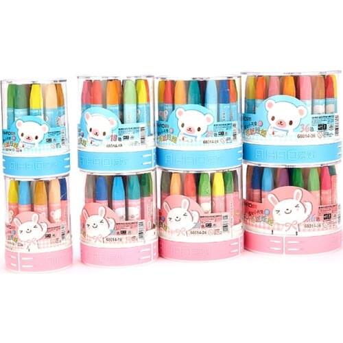 24/36 Pcs Crayons Colors Pencil Wax Top Level Oil Pastel Paint Stick For Children School Art Supplies Drawing