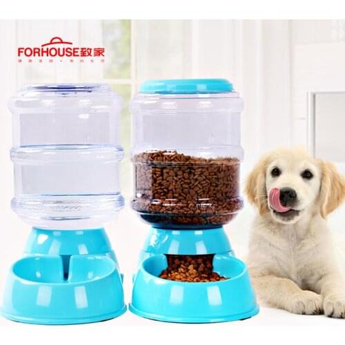 3.5L Pet Dog Cat Automatic Feeder Bowl for Drinking Water Kitten Slow Food Feeding Container Supplies