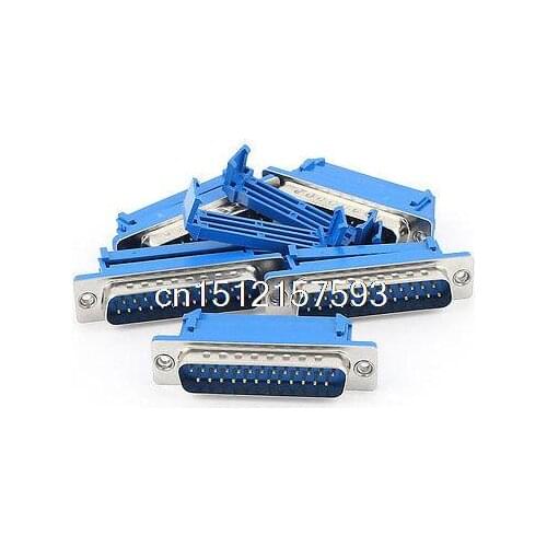 5Pcs Parallel Port DB25 Male IDC Crimp Connector for Flat Ribbon Cable