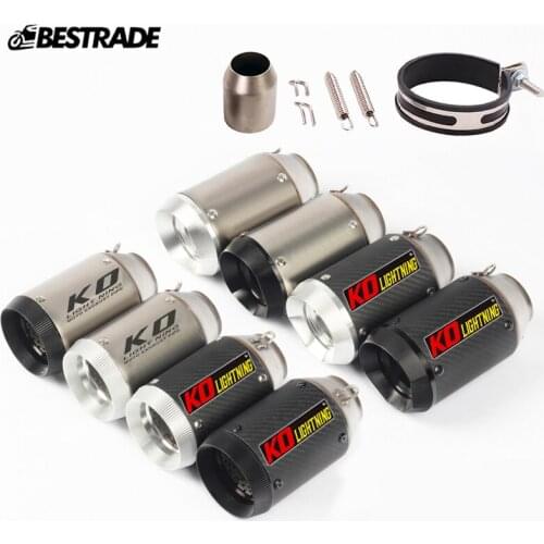 51mm 60.5mm Motorcycle Universal Exhaust Muffler Tail Pipe Short Tube Stainless Steel/ Carbon Fiber /Titanium Alloy 160mm Length
