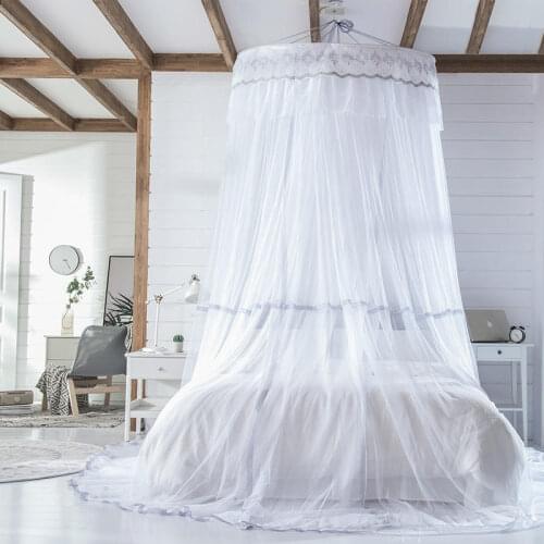 White gray Elgant Canopy Mosquito Net For Double Bed Mosquito Repellent Tent Insect Reject Canopy Bed Curtain Bed Tent