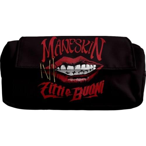 Maneskin School large clutch bag, suitable for girls, boys, teenagers, cute double Kawaii bag, college