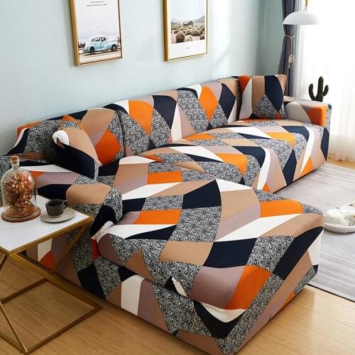 L Shaped Patterns Armchair Sofa Cover Furniture Protector Cover Sofa Covers For Living Room Elastic Corner Couch Chair Cover