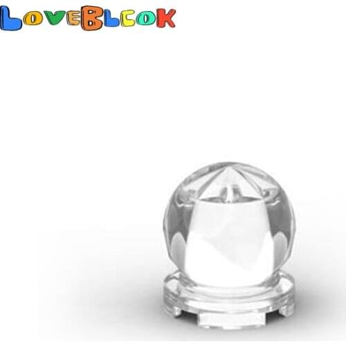 Tile 2x2 Round with Crystal Globe 2x2x2 Building Blocks Assembles MOC Parts DIY Toy Creative For Kid 28733 /30106 10pcs/Lot