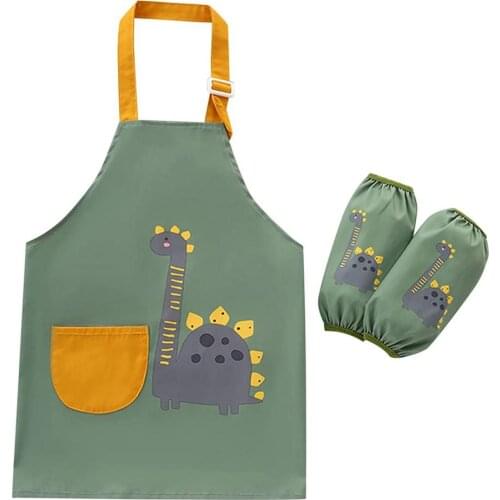 1PC Child Front Pocket Bib Kid Apron Kitchen Child Craft Kids Art Smock Boys Girls Aprons Baby Drawing Painting Cooking Apron
