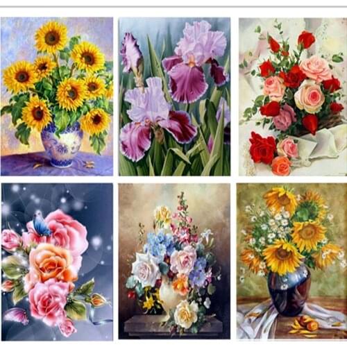 Diy diamond painting sunflower 5D Diamond embroidery flowers diamond mosaic cross stitch crystal diamond art home decorative