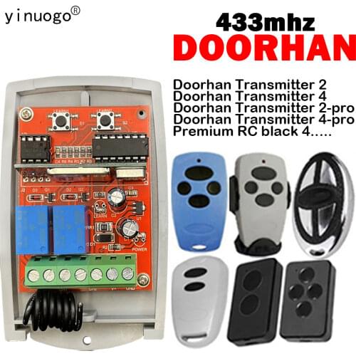 For the Garage 433MHz Remote Control Universal Receiver 12V-24V For DOORHAN Remote Control Doorhan Transmitter 2 Transmitter 4