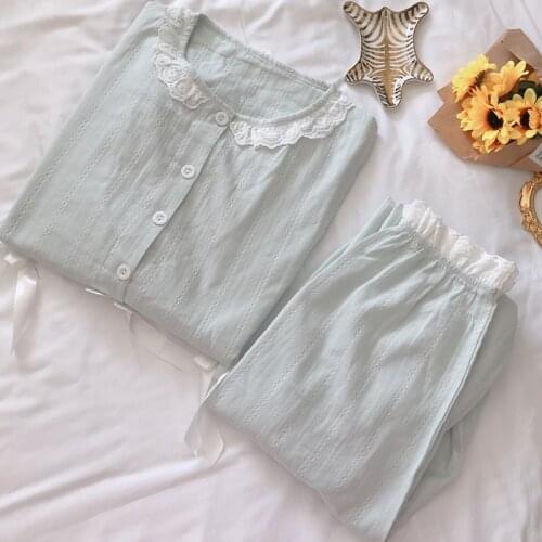 Fdfklak Cotton Maternity Pijamas Autumn Sleepwear Set Women Pajamas Maternity Suit Nursing Nightwear Breastfeeding Clothes
