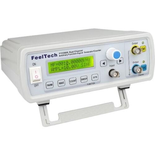 FellTech FY3200S 6MHZ Digital DDS Dual-channel Function Signal Source Generator Arbitrary Waveform/Pulse Frequency Meter EU