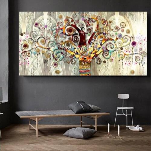 Famous Painting Tree of Life Abstract Canvas Wall Art Scandinavian Posters and Prints Gustav Klimt Modern Picture for Home Decor