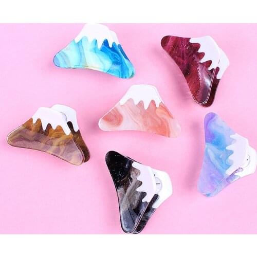 Korean Gradient Women Hair Claws Crab Clamps Charm Solid Color Leopard Lady Hair Clips Retro Make up Hairdress Hair Styling Tool