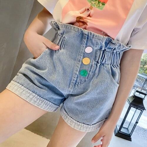 Toddler Teenage Jeans Girls Shorts Summer 2020 Fshion Buttons Shorts Children Clothes Kids Denim Shorts For Girls Clothes