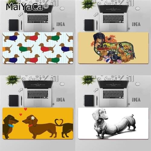 Maiya Top Quality Animals Dogs Dachshund DIY Design Pattern Game mousepad Free Shipping Large Mouse Pad Keyboards Mat