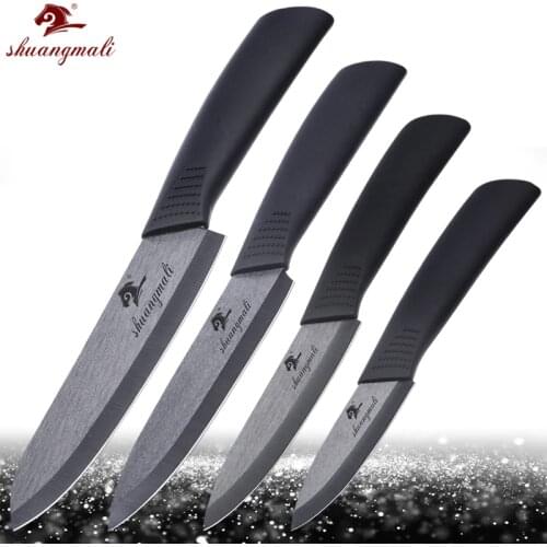 Shuangmali 3‘’4‘’5‘’6‘’ Utility Ceramic Knife Set Zirconia Ceramic Kitchen Chef Knives Vegetable Paring Slicing Cleaver Knife