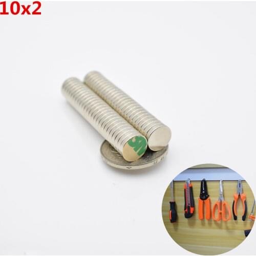 30pcs neodymium magnet with glue tape N52 super Strong small roud Strong Double-sided Gule Permanent magnet