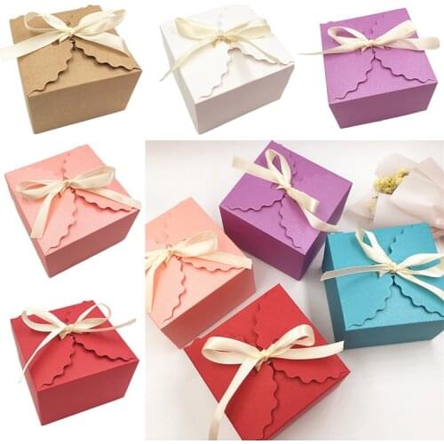 New 1pcs Retro Kraft Gift Box Candy Boxes Snack Packing Boxes For Candy Cake Jewelry Gift Toy Party Boxes DIY Gift Box