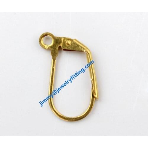 2014 new fashion jewelry findings brass lever back earring clip Screw back earrings clip earring fittings