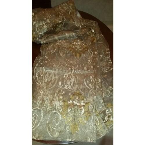 2018 new wholesale Flowers embroidery finished tulle sheet modern curtains drapes eyelet curtain for window 2 meter wide