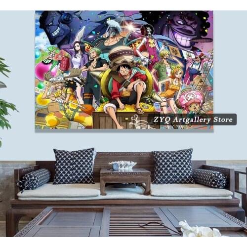 One Piece Art Picture Prints Home Decor Wall Poster Decoration For Living Room Anime Poster Baby Bedroom Decoration