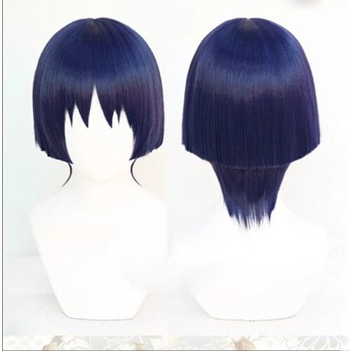 Game Genshin Impact Cosplay Scaramouche Cosplay Wig Heat Resistant Synthetic Hair Halloween Anime Cosplay Wigs + Wig Cap