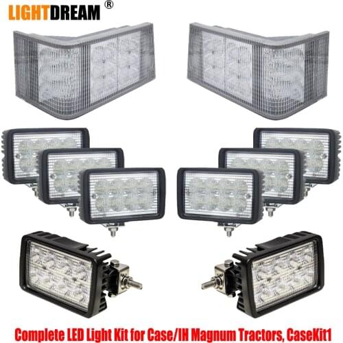 Complete Work Light Kit Led Corner Headlight For Case IH Tractor 7210,7220,7230,7240,7250,8910,8920,8930,8940++ x10pcs/lot