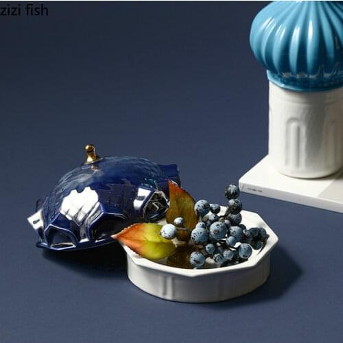 Simple and Modern Fairy Tale Castle Jewelry Storage Box Decoration Home Living Room Coffee Table Desktop Ceramic Decoration