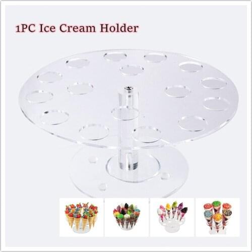 S/M 2 Size Ice Cream Holder Acrylic Cupcake Holder Stand For Wedding Party Display Ice Cream Tools Kitchen Supplies