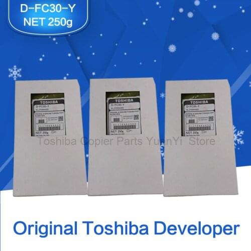 3pcs Developer D-FC30-Y 6LJ70994000 Original TOSHIABA Copier Machine Parts Developer For Model 2051C/2551C/2050C/2550C