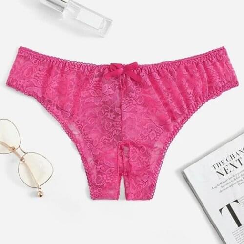 Sexy Panties Erotic Lingerie Women Floral Lace Sexy Underwear Porno Crotchless G-string Cross Bandage Briefs Babydoll Lenceria