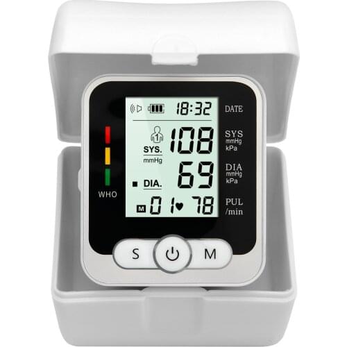 LCD Display Upper Arm Automatic Digital Blood Pressure Monitor Cuff Home BP Sphygmomanometers With voice broadcast function
