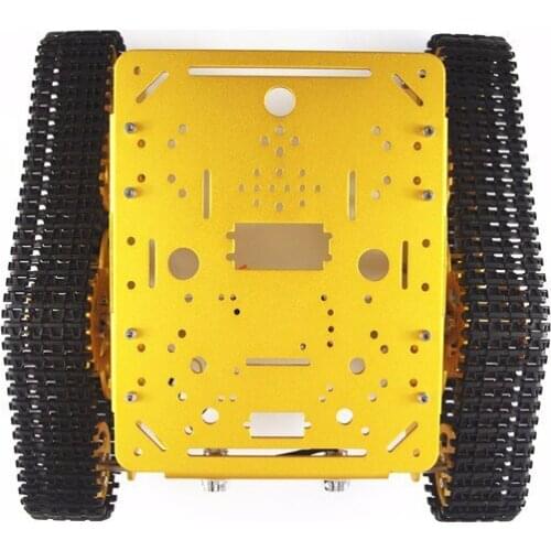 T300 Golden Version Aluminum alloy smart tank car chassis/experiment platform,servos,controller,robot install interface