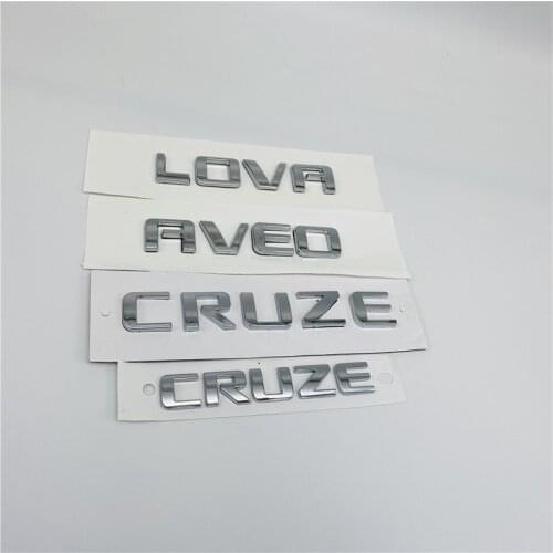 For Chevrolet Lova Aveo Sail Cruze Malibu Rear Trunk Chrome Emblem Badge Logo Letter Nameplate