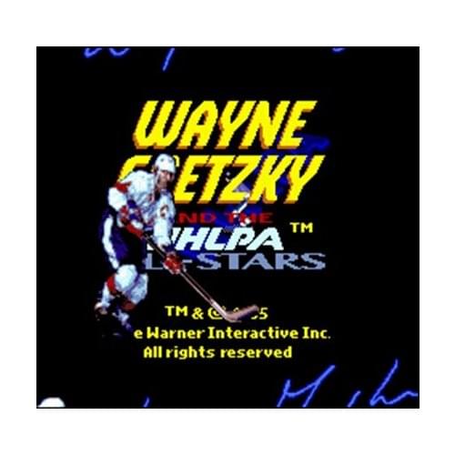 Wayne Gretzky and the NHLPA All-Stars 16 bit Big Gray Game Card For NTSC Game Player Drop Shipping