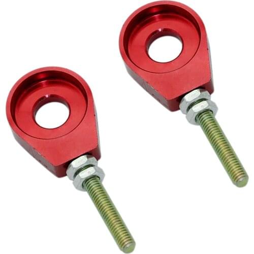 2x 12mm Metal Alloy Motorcycle Chain Adjuster Tensioner Block for Pit Dirt Bike Quad ATV Motor