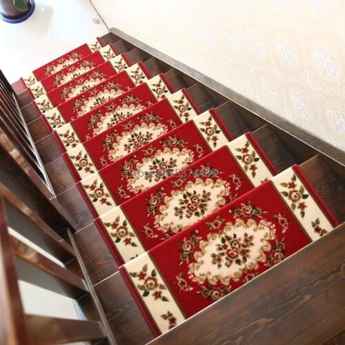 Color Stair Carpet Stepping Mat Adhesive-free Self-adhesive Household Indoor Non-slip Solid Wood Rotating Mat