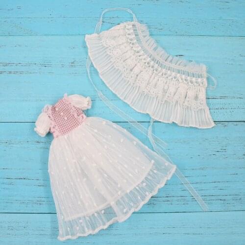 DBS 1/6 blyth 30cm doll dress princess style cake dress