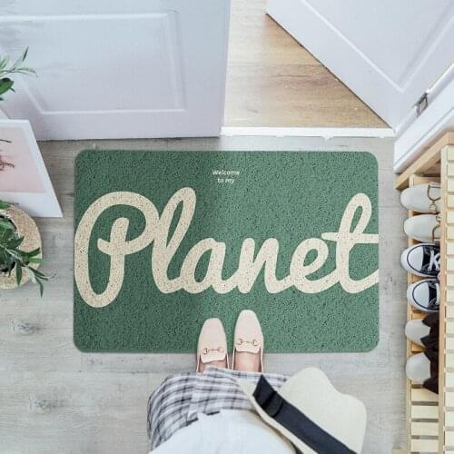 Ins Green Style Home Doormat PVC Non-slip Mat Kitchen Mat Bath Mat Entrance Door Mat Carpet Custom Pattern Can Be Cut Mat Carpet